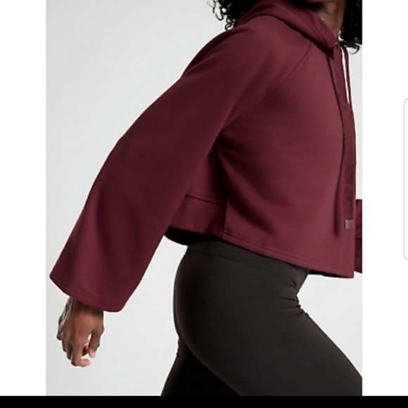 Athleta Steady State Crop Sweatshirt Hoodie New - Picture 3 of 8